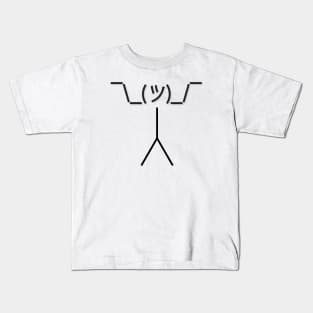 ASCII Shrug Shrugging Emoji Emoticon shirt Kids T-Shirt